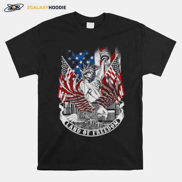 Liberty Eagle American Flag Land Of Freedom Unisex T-Shirt