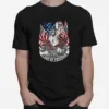 Liberty Eagle American Flag Land Of Freedom Unisex T-Shirt