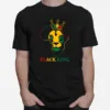 Lion Juneteenth Black King African American Black Pride Unisex T-Shirt