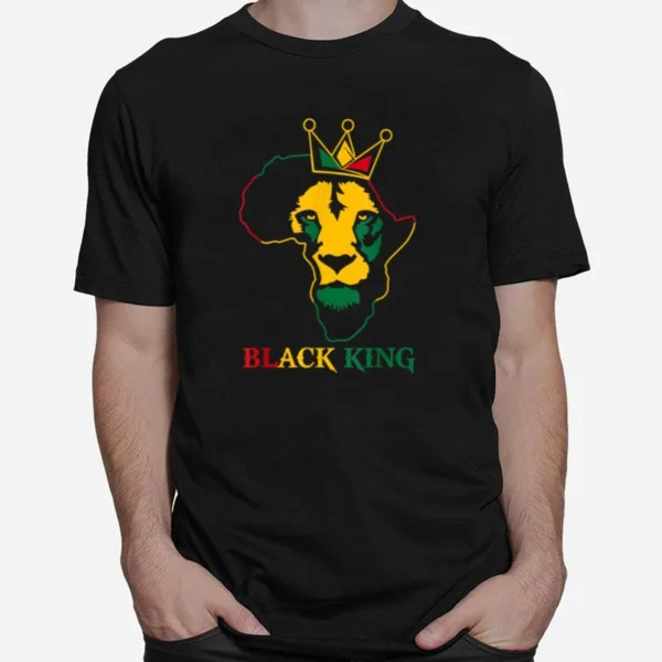 Lion Juneteenth Black King African American Black Pride Unisex T-Shirt