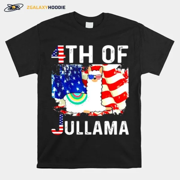 Llama 4Th Of July Jullama Unisex T-Shirt