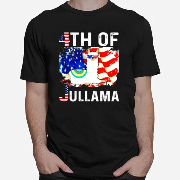 Llama 4Th Of July Jullama Unisex T-Shirt