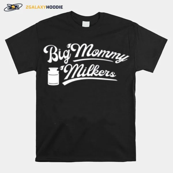 Logo Big Mommy Milkers White Unisex T-Shirt