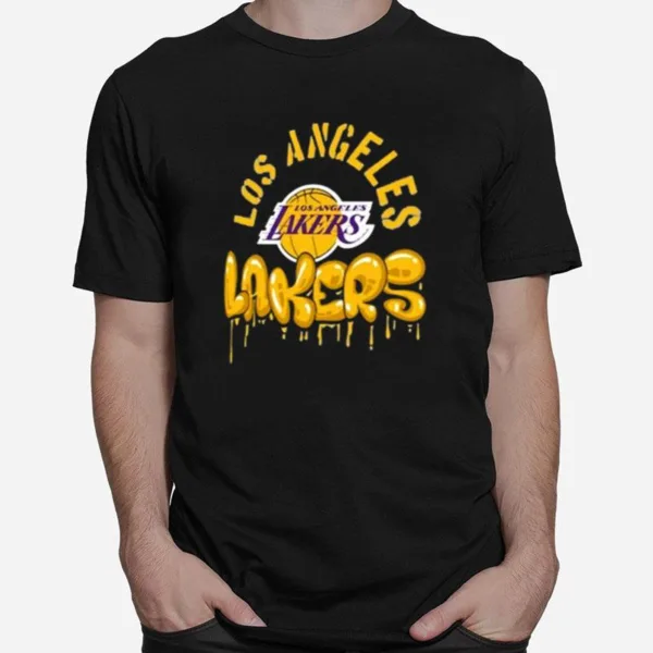 Los Angeles Lakers Stadium Street Art Dark Crystal Washed Unisex T-Shirt