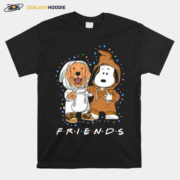 Lovely Golden Retriever And Snoopy Friends Light Unisex T-Shirt