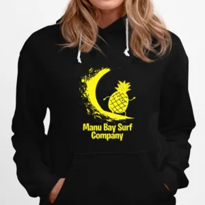 Manu Bay Surf Company New Zealand Gold Surfing Pineapple Unisex T-Shirt