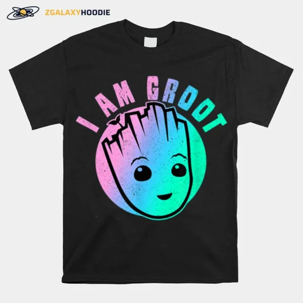 Marvel I Am Groot Big Face Groot Gradient Unisex T-Shirt