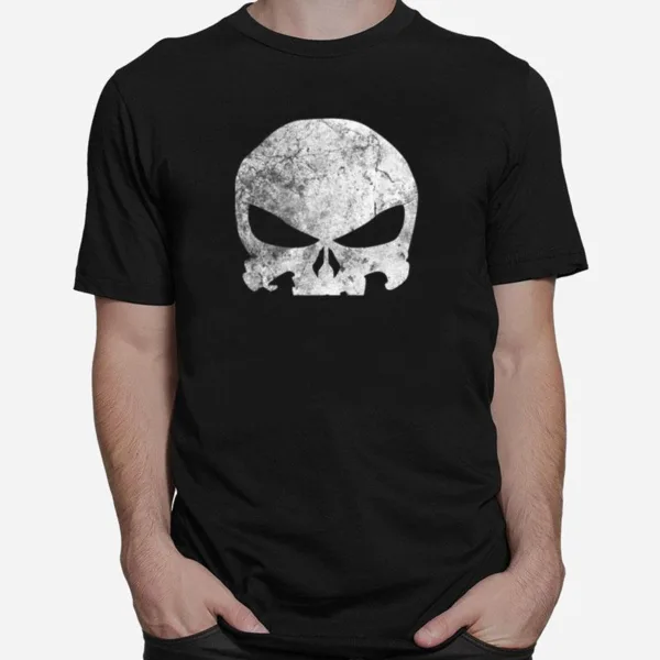 Marvel Punisher Skull Symbol Distressed Unisex T-Shirt