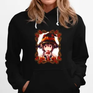 Megumin Konosuba Character The Witch Holiday Celebration On Red Anime Unisex T-Shirt