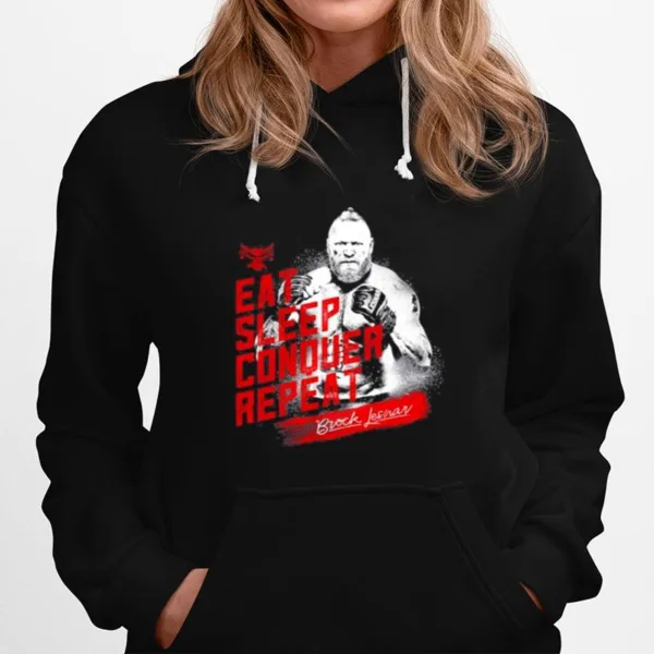 Men? Black Brock Lesnar Eat Sleep Conquer Repea Unisex T-Shirt