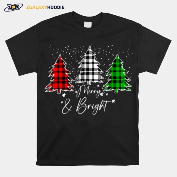 Merry And Bright Christmas Family Pajamas Matching Unisex T-Shirt