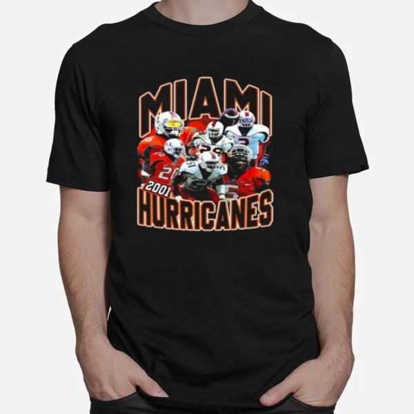 Miami Hurricanes 2001 Football Ed Reed Sean Unisex T-Shirt