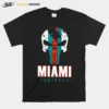 Miami Pro Football Cool Grunge Punisher Mask Logo Unisex T-Shirt