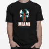 Miami Pro Football Cool Grunge Punisher Mask Logo Unisex T-Shirt