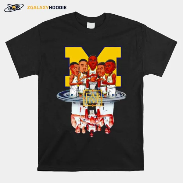 Michigan Wolverines Mens Basketball Fab Five Unisex T-Shirt