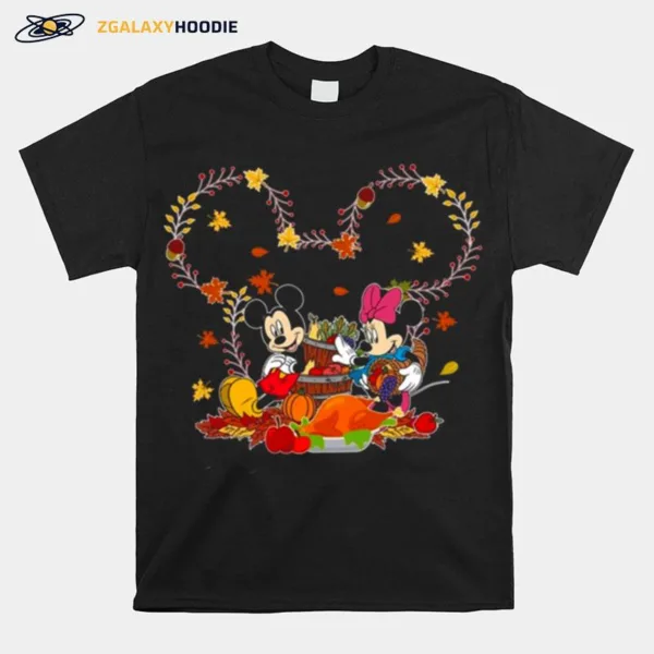 Mickey And Minnie Holiday Party Disney Thanksgivings Unisex T-Shirt