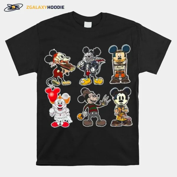 Mickey Halloween Mickey Mouse Style Horror Character Halloween Disney Movie Costume Unisex T-Shirt