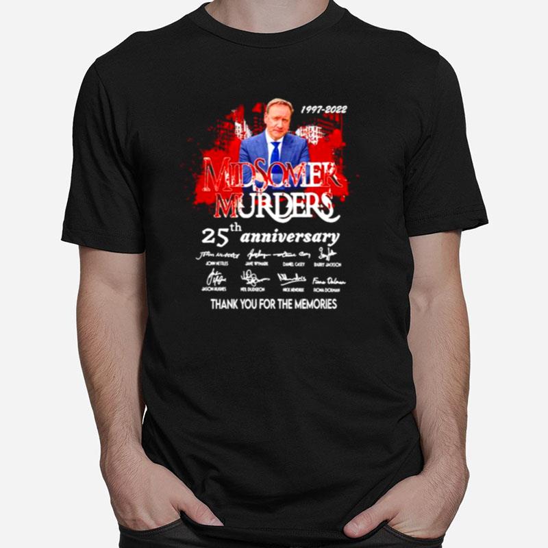 Midsomer Murders 25Th Anniversary Thank You For The Memories Signatures Unisex T-Shirt