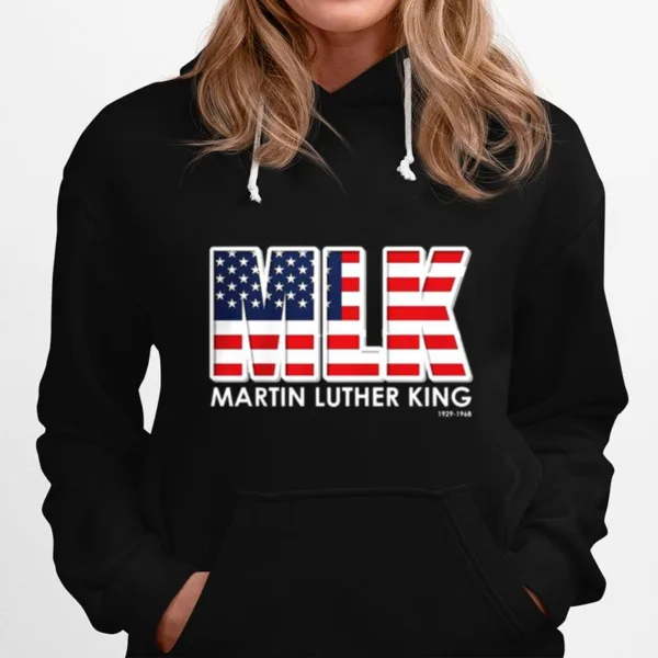 Mlk Martin Luther King 1929 1968 American Flag Unisex T-Shirt