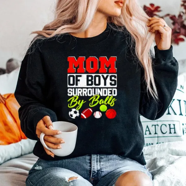 Mom Of Boys Surrounded By Balls Unisex T-Shirt