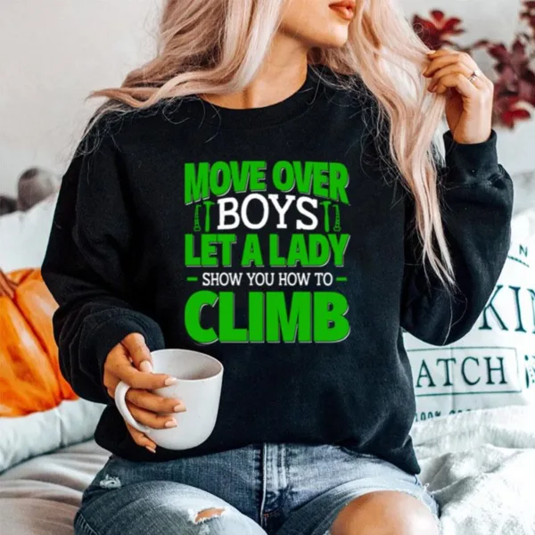Move Over Boys Female Rock Climbing Unisex T-Shirt