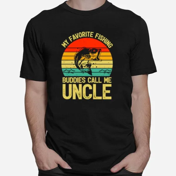 My Favorite Fishing Buddies Call Me Uncle Vintage Unisex T-Shirt