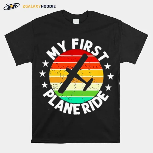 My First Plane Ride Retro Vintage Unisex T-Shirt