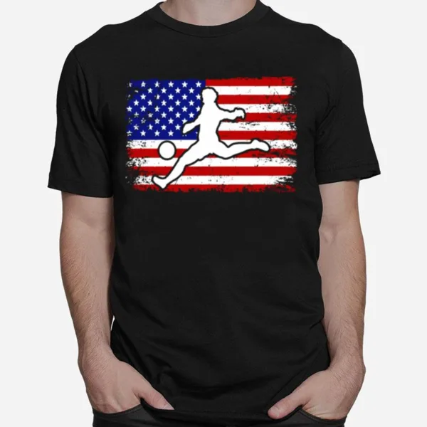 National America Flag Usa American Football Fan Soccer Team Vintage Unisex T-Shirt