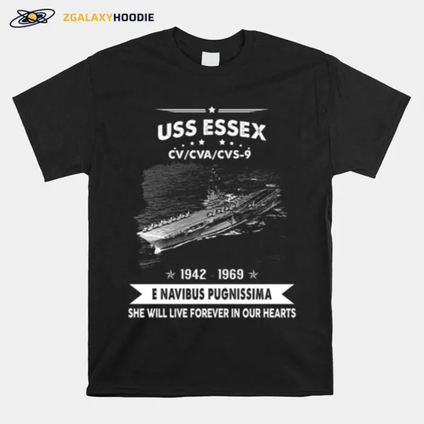 Navy Uss Essex Cv 9 Military Army Unisex T-Shirt