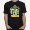 Never Underestimate A Woman Who Understands Football And Loves Packers Football Signatures Unisex T-Shirt