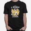 Never Underestimate A Woman Who Understands Hockey And Loves Golden Knights Vegas Signatures Unisex T-Shirt