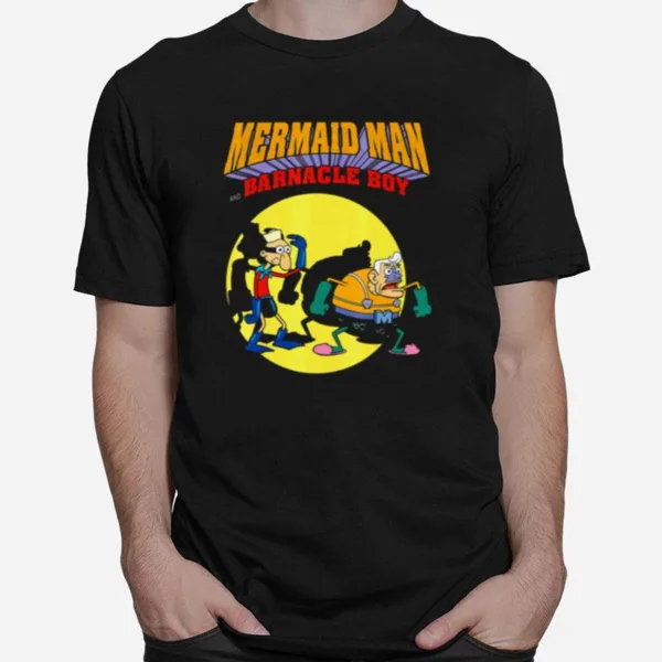 Nickelodeon Spongebob Mermaid Man Batman Comics Inspired Unisex T-Shirt