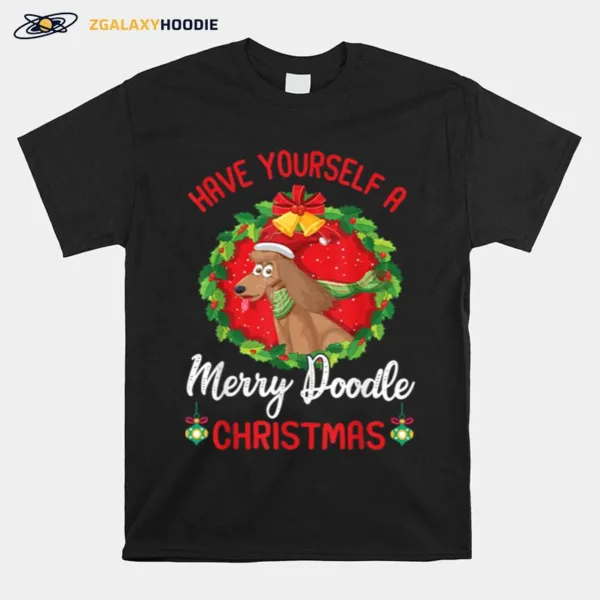 Noel Bell Flowers Have Yourself A Merry Doodle Christmas Unisex T-Shirt