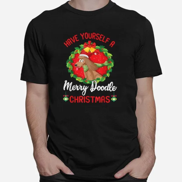 Noel Bell Flowers Have Yourself A Merry Doodle Christmas Unisex T-Shirt