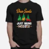 Noel Tree Christmas Day Costume Dear Santa Just Bring Horses Unisex T-Shirt