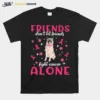 Norwegian Elkhound Friends Dont Let Friends Fight Cancer Alone Pink Unisex T-Shirt