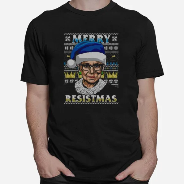Notorious Rbg Merry Resistmas Ugly Christmas Unisex T-Shirt