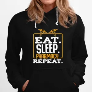 Nurse Logo Eat Sleep Pharmacy Repeat Unisex T-Shirt