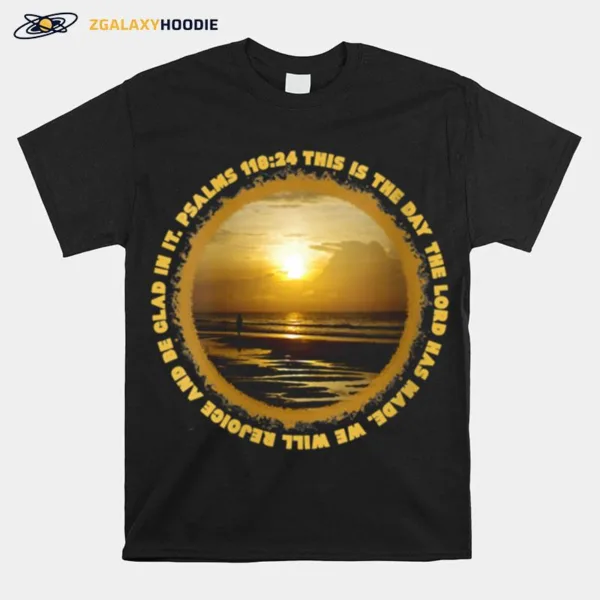 Ocean Sunrise Pawleys Island With Psalms 11824 Unisex T-Shirt