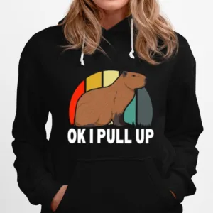 Ok I Pull Up Capybara Retro Vintage Funny Rodent Animal Unisex T-Shirt