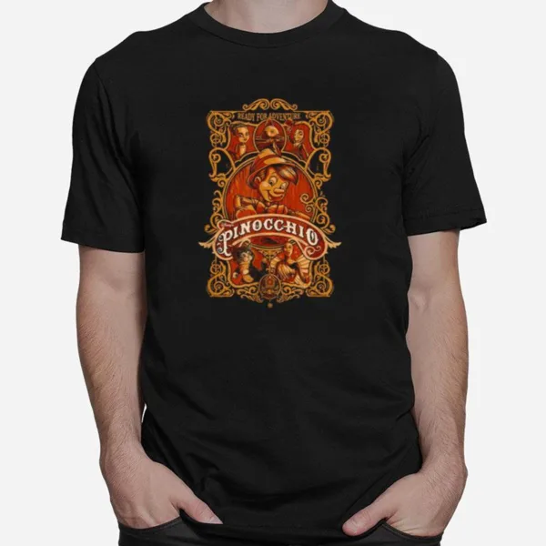 Oldschool Disneys Pinocchio Ready For An Adventure Unisex T-Shirt