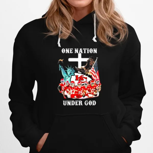 One Nation Under God Chiefs Eagle American Flag Unisex T-Shirt