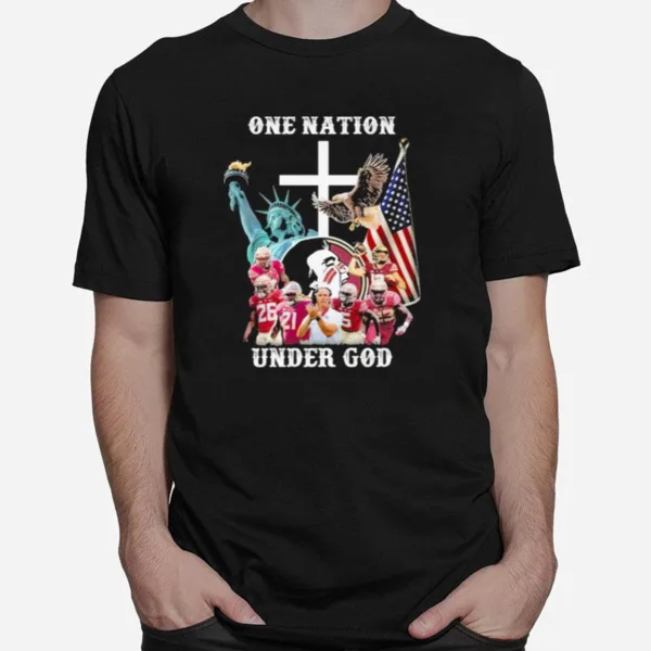 One Nation Under God Florida State Seminoles American Flag Unisex T-Shirt