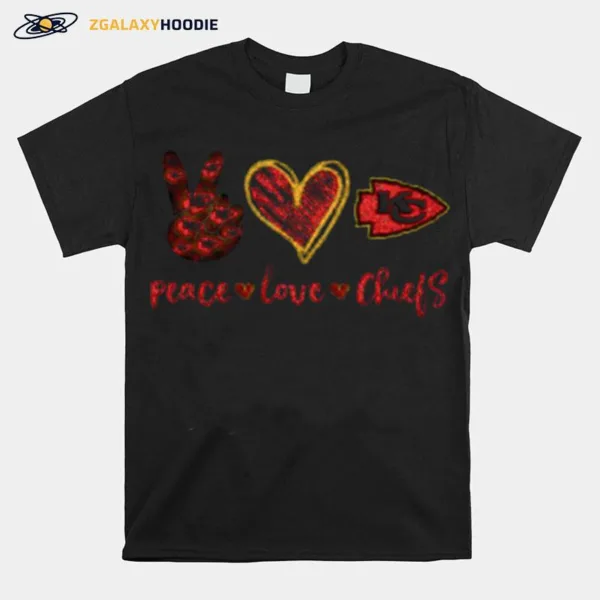 Peace Love Kansas City Chiefs Football Logo Unisex T-Shirt