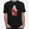 Peace Love Quarantine Christmas Santa Face Mask Xmas Unisex T-Shirt