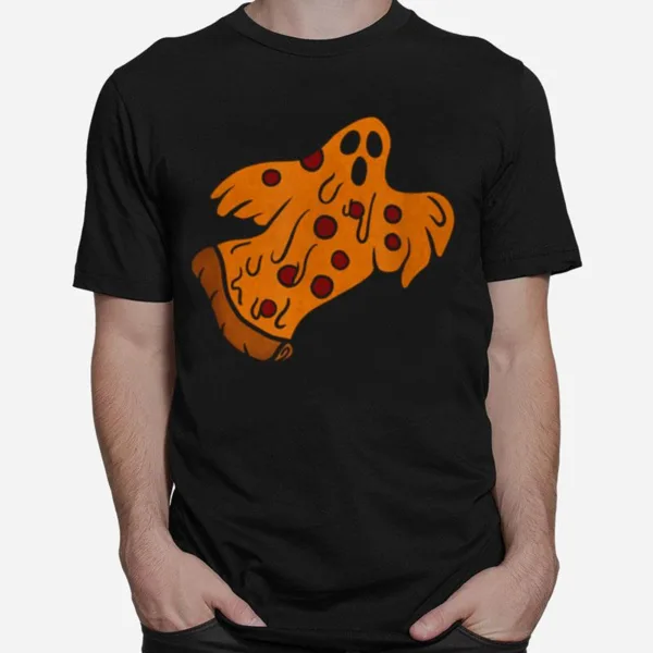 Pizza Halloween Ghost Scary Pizza Unisex T-Shirt