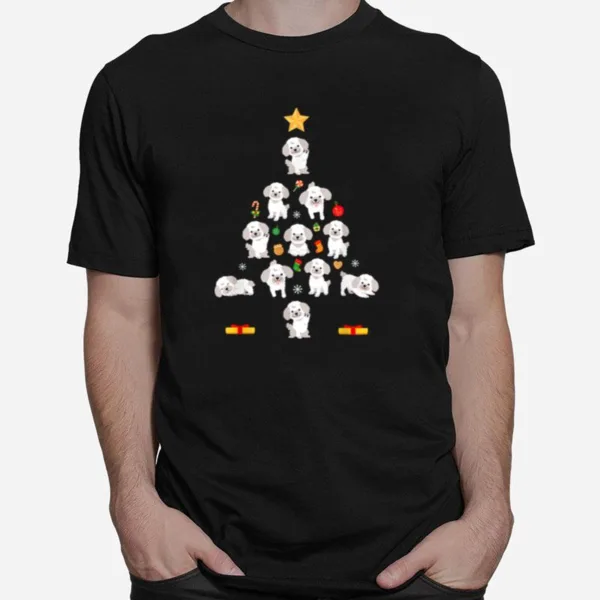 Poodle Christmas Tree Cute For Poodles Pajamas Unisex T-Shirt