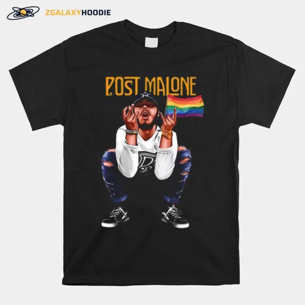 Post Malone Lgbt American Flag Unisex T-Shirt