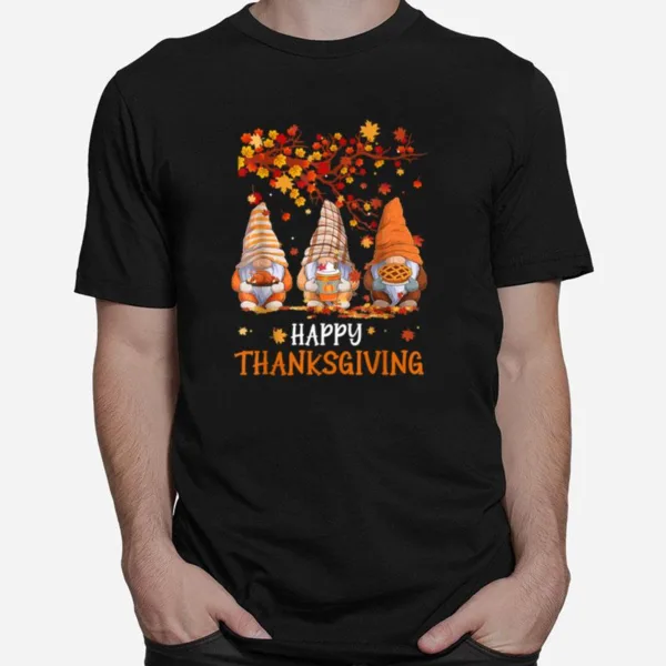 Pumpkin Gnomes Fall Autumn Cute Halloween Thanksgiving T Shirt Unisex T-Shirt