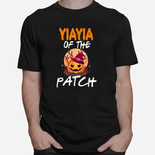 Pumpkin Yiayia Of The Patch Funny Matching Party Halloween Unisex T-Shirt